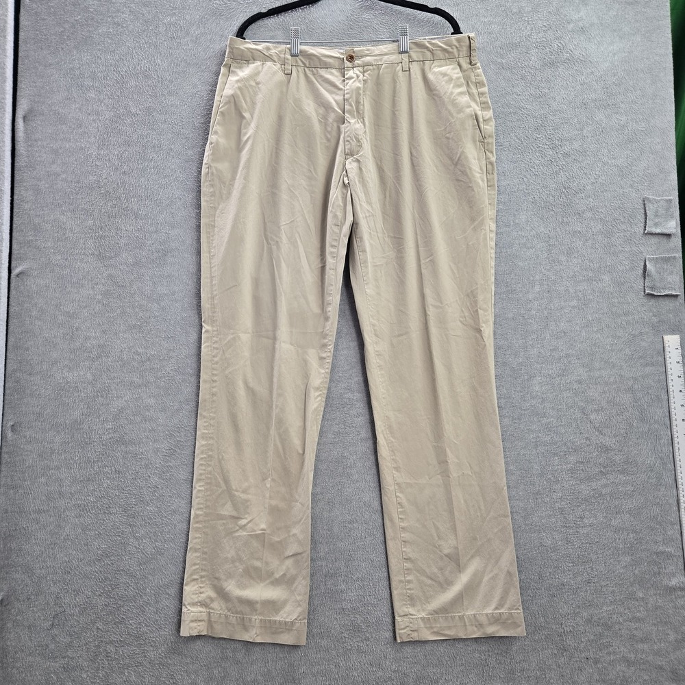 Polo Ralph‎ Lauren Men Pants 36X34 Khaki Button 32" Inseam Cotton Pima